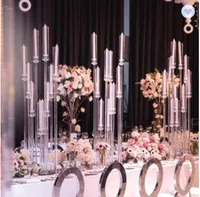 Party Decoration Wedding Centerpiece Candelabra Clear Candle Holder Acrylic Candlesticks For Weddings Event Mall