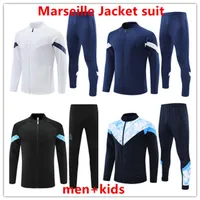22 23 Marseilles M￤nner Tracksuit Soccer Jacket Sets Survetement 2022 2023 Om Maillot Fu￟ Milik Payet Football Jackets Training Anzug Jogging Jogging
