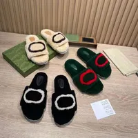 Casual Shoes designer Fur Slippers Slide Sandal Wool Designer Thick Bottom Light Brown Merino Fashion Apartment Flat Muller Heel slipper Sexy Muller&#039;s