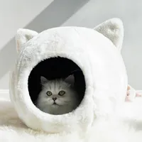 Warm Pet Cat Bed Pet Cushion Kennel For Small Medium Large Dogs Cats Winter Pet Bed House Puppy Mat Size M L New LJ200918194P