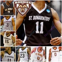Bona St. Bonaventure Bonnies Basketball Jersey NCAA College Lofton Jaren English Dominick Welch Osunniyi Winston Adams J.R. Bremer Lanier