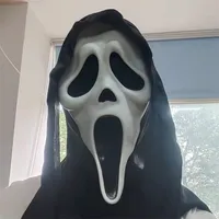 Партийная маска для призрака лица крик фильмы ужасов Хэллоуин убийца косплей для взрослых аксессуаров костюмы 220921