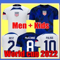 2022 PULISIC DEST MCKENNIE world cup Soccer Jerseys AARONSON MUSAH usAS MORGAN LLOYD America Football Shirt United States LLETGET MEN KIDS SETS KITS
