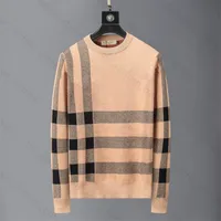 2022 디자이너 스웨터 남성 여성 선임 격자 무늬 클래식 레저 가을 가을 겨울 따뜻한 편안한 선택의 셔츠 바닥