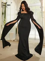 プラスサイズのドレスミスオルド女性ブラックイブニングロングスリーブスリムマーメイドヘムフォーマルドレスカクテルパーティープロムマキシ