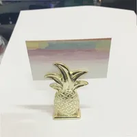 Party Favor Hot style Gold Pineapple Place Card Holder Table Number Figure Stand Party Supplies Wedding Digital Seat Decoration