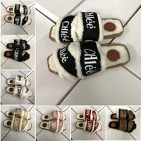 Designer women Casual Shoes Slippers Ladies Wool Slides Winter Fur Fluffy Furry Warm Letters Sandals Comfortable Fuzzy Girl Slipper