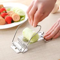 Fruit Vegetable Tools Stainless Steel Slicer Shredders Simple Egg Cutter Creative Household Strawberry Valve Splitter Tool Kitchen Accessories New 3 6jx K2