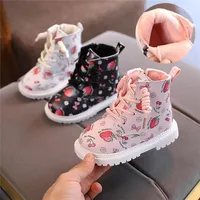 Boots Children Shoes For Girls Martin Fashion Leather Waterproof Winter Toddler Kids Snow Casual Soft Antislip 220921
