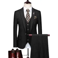 Suits Blazers Vest 2022 White Slit Mens Suits 3 Piece Black Shawl Lapels Casual Groom Tuxedo For Wedding Groomsmen Comes Men J220906