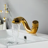 バスルームシンク蛇口滝faucet basin cold and Water Mixer Tap Deckマウントウォッシュベイシン
