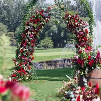 Party Decoration Wedding Props Metal Arch Stage Background Forest Lawn Birthday Decor Iron Flower Stand Round Backdrop