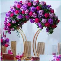 Décoration de fête Gold Arch Flower Stands for Wedding Arrangements Drop Livrot 2021 Home Garden Festive Party Supp Nerdsropebags500mg DHS9p