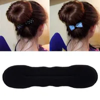 hair band bun maker simple black sponge creative for Women Hair Accessories headwear holder bun bang DIY291T