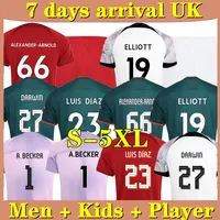 S-5xl koszulka piłkarska gracz Diogo Firminoluis Diaz Football Shirts Men Kids Kits Mundurs 2022 23 Alexander Arnold Darwin Carvalho