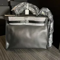 Herbag Bags Herbag31 Black Silver Buckle Clotproof Cloth Seam Seam Messenger Bebag