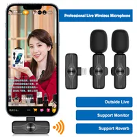Microphones Wireless Lavalier Microphone Portable Audio Video Recording Mini Mic For iPhone Type-c iPad Laptop Facebook Youtube Live Gaming L220922