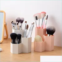 Организация для хранения ванной комнаты макияж для макияжа ногтевая ящик для помады Combe Cencil Holder Organizer Организатор для макияжа инструменты коробки Drop Oviv Soif dhpli