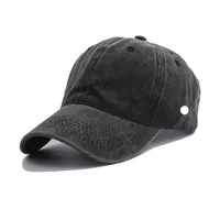LL Outdoor Baseball Hats Yoga Visors Retro Ball Caps Canvas Leisure Fashion Sun Hat for Sport Cap Strapback Hat #33