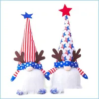 Party dekoration fj￤rde av Jy gnome handgjorda patriotiska skandinaviska tomte par dockor f￶r hemma USA: s sj￤lvst￤ndighetsdag dekor d bdesports dhgvl