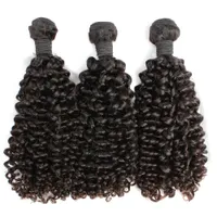 Brasiliansk lockigt hår 100 obearbetat jungfruliga mänskliga hårförlängningar curl bunt tight weft 1 st/parti 8a