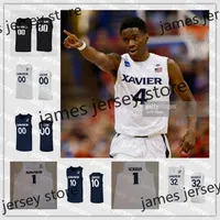 Новый баскетбол в колледже носит 2022 Mens Custom NCAA Xavier Musketeers Basketball Jersey 10 Нейт Джонсон 1 Пол Скраггс 5 Адам Кункель 21 Иером