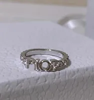 Nieuwe mode Silver Letter Band Rings Designer Ring For Woman Female Party Wedding Lovers Gift Sieraden met doos