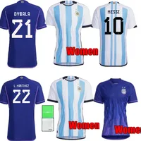 Kobiety Argentyna piłkarska koszulka piłkarska 2022 Dybala Higuain Icardi Messis 2023 Camisetade Futbol di Maria Football Shirt 22 23