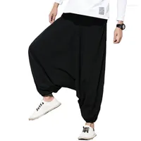 Мужские брюки плюс размер уличная одежда гарем мужчина хип-хоп капля промежности хлопковые бегуны широкие брюки непала Pantalon Hombre 4xl 5xl