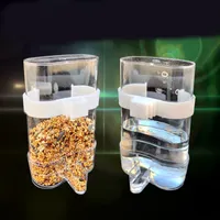 Bird Water Dispenser for Cage Automatic Birds Waterer Feeder Parakeet Cage Accessory Clear Food Drinker Container No Mess 20220923 Q2