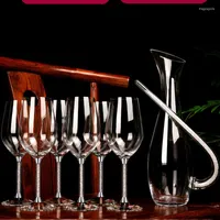 Flacons de verre ￠ vin rouge cristal bilan set d￩canter gobelet cool cr￩atif m￩nage whisky vodka tequila alcool