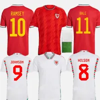 2022 Maglie da calcio del Galles Bale Wilson Allen Ramsey Wes 22 World National Team Cup Rodon Vokes Shit da calcio Calcio Short Short Short Adult Uniforms Fans