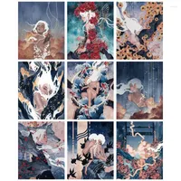 Картины краски по номерам Llustrations of Anime персонажей искусство изображение набор раскраски декоративное холст настенный художественный масло