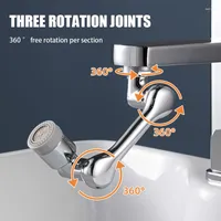 Mutfak muslukları robotik kol musluğu 1080 ° dönen havalandırıcı sıçrama geçirmez filtre uzatma adaptörü evrensel aksesuar