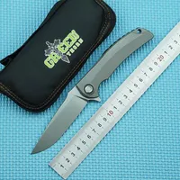 Green Thorn Overkill Titanium Alloy Handle D2 Steel Folding Knife Outdoor Camping Survival Kitchen Multifunction F95 F3 F111 F1EDC2775