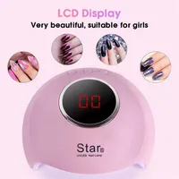 Dropship Star6 Nail Dryer Mini UV LED Lamp For Nail Manicure LCD Display Drying All Gels Nail Polish Nails Art Tools 36W283f
