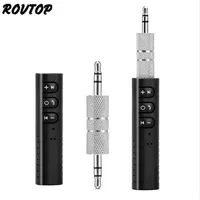 Rovtop Mini 3 5mm Jack Bluetooth Car Kit Hands Music Audio Receiver Adapter Auto Bluetooth Aux for SpeakerヘッドフォンCar274a