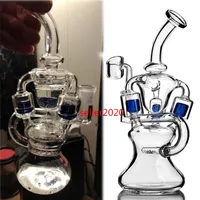 9,4 pouces Klien recycler Bong Banghs Hobey Glass Huile Pipe de shisha Water Pipes Colored Perc DAB Rigs avec un banger de 14 mm