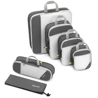 Gonex Set Seyahat Sıkıştırma Paketleme Küpleri Bagaj Bavul Organizatörü Asma Depolama Çantası Eko Premium Mesh LJ2009222043