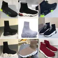Designer Sock Boots Casual Shoes Platform Man Shoe Black White Bottom Sock Pau