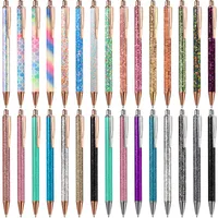 Ballpoint Pens Glitter Metal Retractable Pen Rose Gold Colorf Click Ball Office Medium Point 1 0 Mm Black Ink For School Supp Bdedome Amjgv