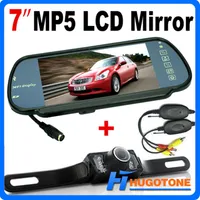 HD 7 -tums bil Bluetooth MP5 RearView Camera LCD Monitor Mirror Car Reversing LED NightVision Back Up Camera215m
