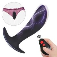 22SS Sex Toy Massagers Vibrating Butt Plug Electric Shock Dildo Anal Wireless Remote Vibrator Male prostaat Massager Sex Toys voor volwassenen 5e0a