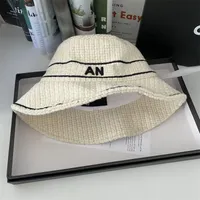 Lüks Tasarımcı Kova Şapkaları Siyah Erkek Beyzbol Kapakları Beyaz Dokuma Şapkalar Kadın Moda Tasarımcı Balıkçılar Şapka Sonbahar Fedora Takılmış Güneş Hat202210