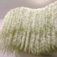 26 kolorów 34 cm elegancka sztuczna impreza kwiatowa wisteria kwiaty winorośl domowy ogród ściana wisząca DIY Rattan Centerpiece Xmas Wedding Dekoracja GC0924x4
