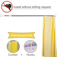 Cortinas de chuveiro comprimento ajustável 248-350cm higiênico cortina haste da barra de banho de banho suspensa barra de tensão DQ0350-1