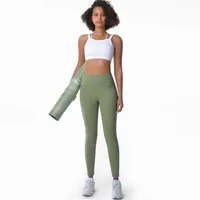 lulu Women Solid Color Yoga Pants Sports Fitness Trousers High Waist Elastic Outdoor lululemon Leggings