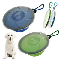 Dog Bowls Travel Collapsible Dog Water Bowl Portable Foldaway Food Dish with Lid and Carabiner BPA-Free Washable Pet Food Container for Indoor Outdoor