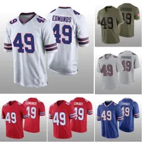 Men's Tremaine Edmunds Buffalo''Bills''Jersey Home White Royal Game Player Jersey Navy Football Shirt Shorts Soccer Color Rush Legend Red