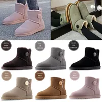 Designer Australia Boots Boots en cuir en cuir tout-correspondant femelle fourrure un ￩tudiant tube court 2022 Hiver New Fashion Coton chaussures ￩paisse semelle pour garder la cheville chaude wgg wggs